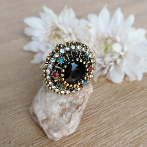 Black Stone Vintage Ring