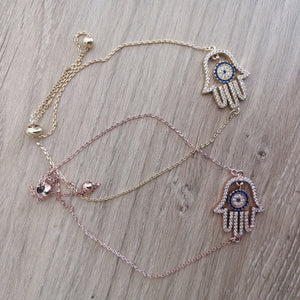 Hamsa Hand Charm Bracelet