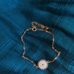 Evil Eye Amulet Rose Gold Disc Bracelet