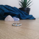 Evil Eye Amulet Silver Band Ring